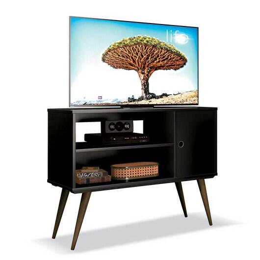 Rack Retrô Pequeno Para TV 37 Reale EDN Preto