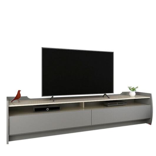 Rack Para Sala TV Até 75 Polegadas Sublime 1.8 Gelius Cinza/Off White