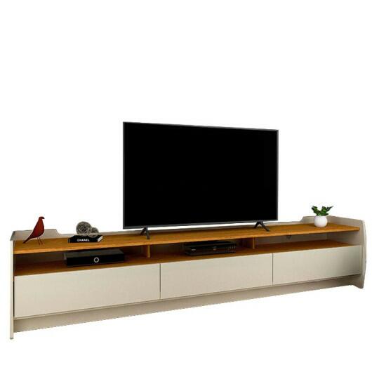 Rack Para Sala TV 75 Polegadas 220cm Sublime 2.2 GeliusOff White/Naturale