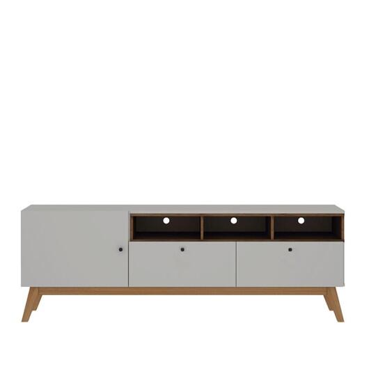 Rack Para Sala Estar TV até 65 Texas 1.8 Gelius Off White/Madeirado