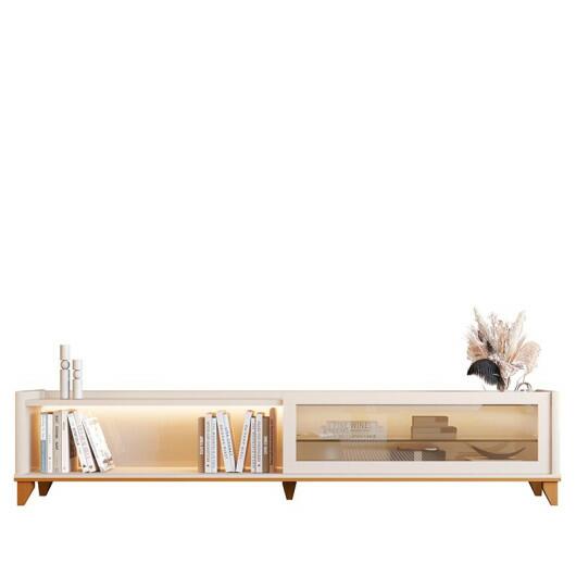 Rack Moderno Com LED 260cm Para TV 85¨ Vellaro 2.6 EDN Off White