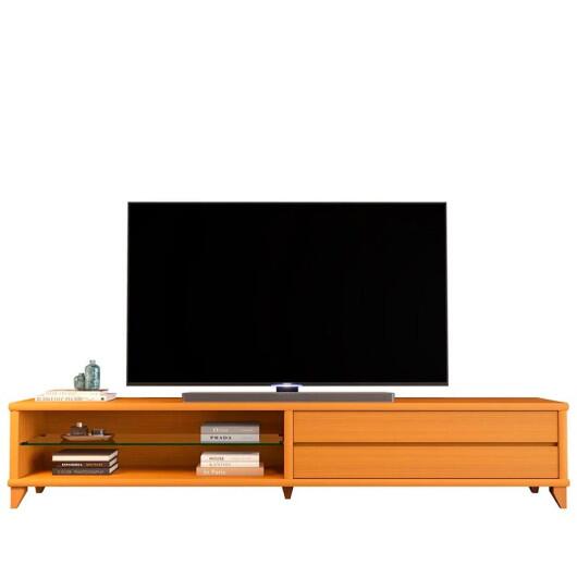 Rack Moderno Sala 218cm Para TV 85¨ Vigo 2.2 EDN Cedro