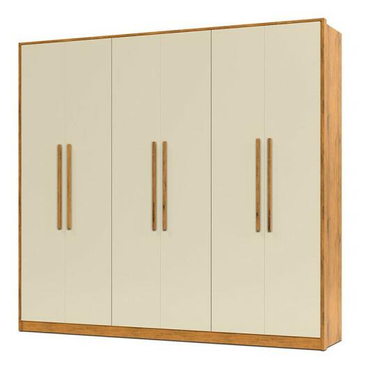 Guarda Roupa Casal 6 Portas 2.5 Alpha Gelius Madeirado/Off White