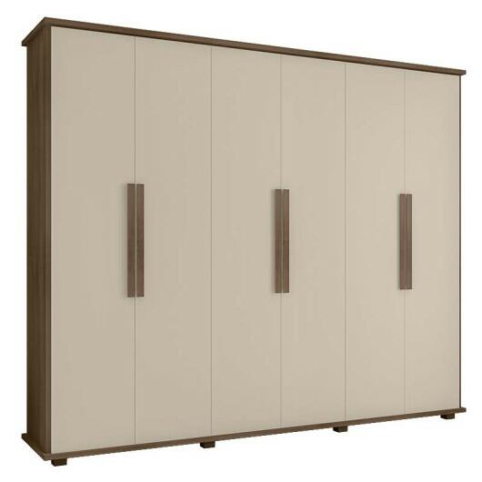 Guarda Roupa Casal 6 Portas 271cm Canada RV Móveis Freijo/Off White
