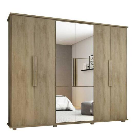 Guarda Roupa 6P com Espelho Canada RV Móveis Niagara