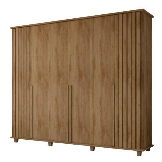 Guarda Roupa Ripado Casal 6 Portas 240cm França RV Móveis Cinamomo