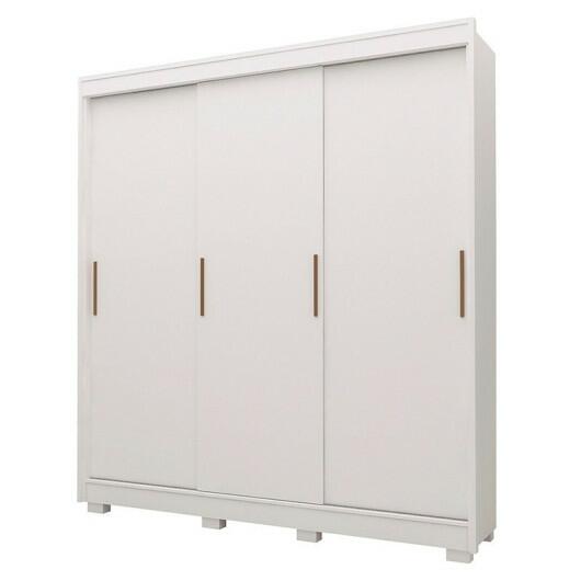 Guarda Roupa Solteiro 3 Portas Correr Viena Gelius Branco