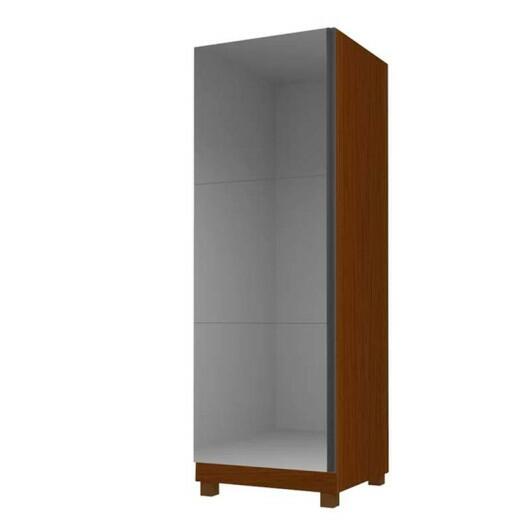 Sapateira Com Porta de Espelho 225cm x 63cm Gold Gelius Castanho
