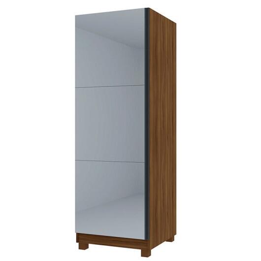 Sapateira Com Porta de Espelho 225cm x 63cm Gold Gelius Nogueira