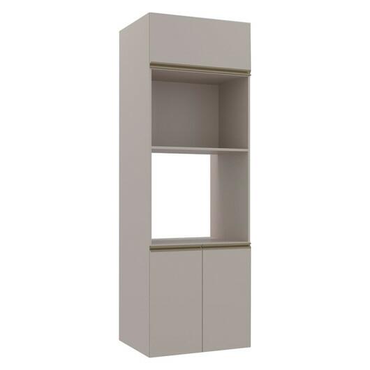 Módulo Torre Micro-Ondas Forno 70cm x 208cm 100% MDF  Cozinha Modulada Gold Robel Fendi/Fendi