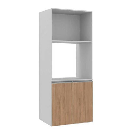 Módulo Torre Quente Micro-Ondas e Forno 172x70x56cm 100% MDF Cozinha Modulada Gold J Robel Branco/Hanover