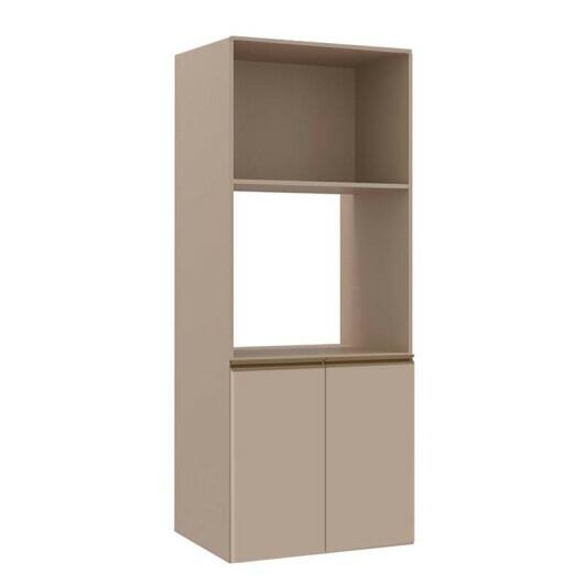 Módulo Torre Quente Micro-Ondas e Forno 172x70x56cm 100% MDF Cozinha Modulada Gold J Robel Fendi/Fendi Matte