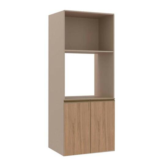 Módulo Torre Quente Micro-Ondas e Forno 172x70x56cm 100% MDF Cozinha Modulada Gold J Robel Fendi/Hanover