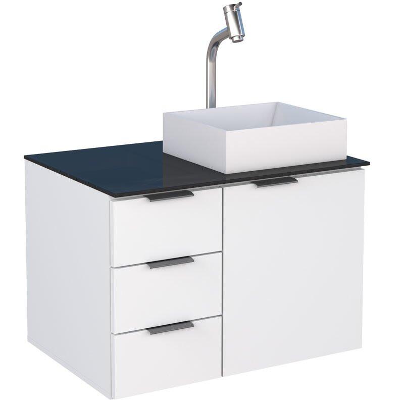 Toucador Oferta Gabinete Para Banheiro Anaja 60 Cozimax Branco