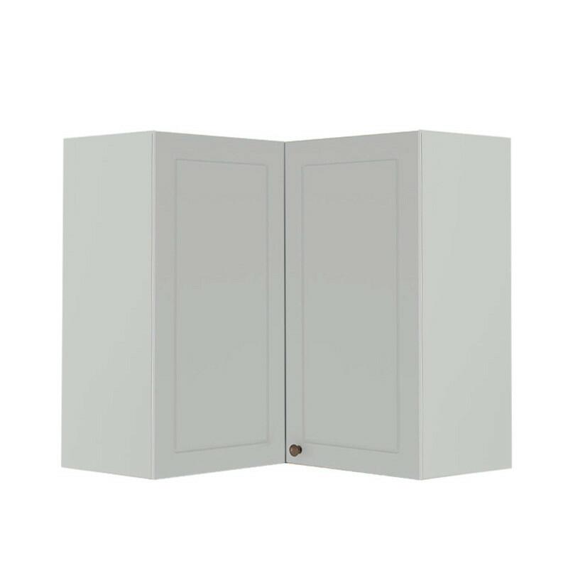 Módulo Armário Aéreo Canto L 88x76x34cm 100% MDF Cozinha Provence Robel Branco/Branco Matte