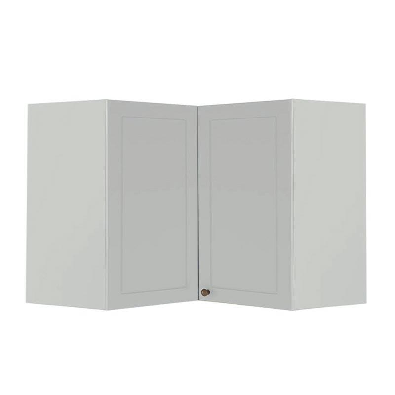 Módulo Armário Aéreo Canto L 68x96x56cm 100% MDF Cozinha Provence Robel Branco/Branco Matte