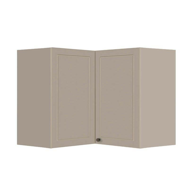 Módulo Armário Aéreo Canto L 68x96x56cm 100% MDF Cozinha Provence Robel Fendi/Fendi Matte