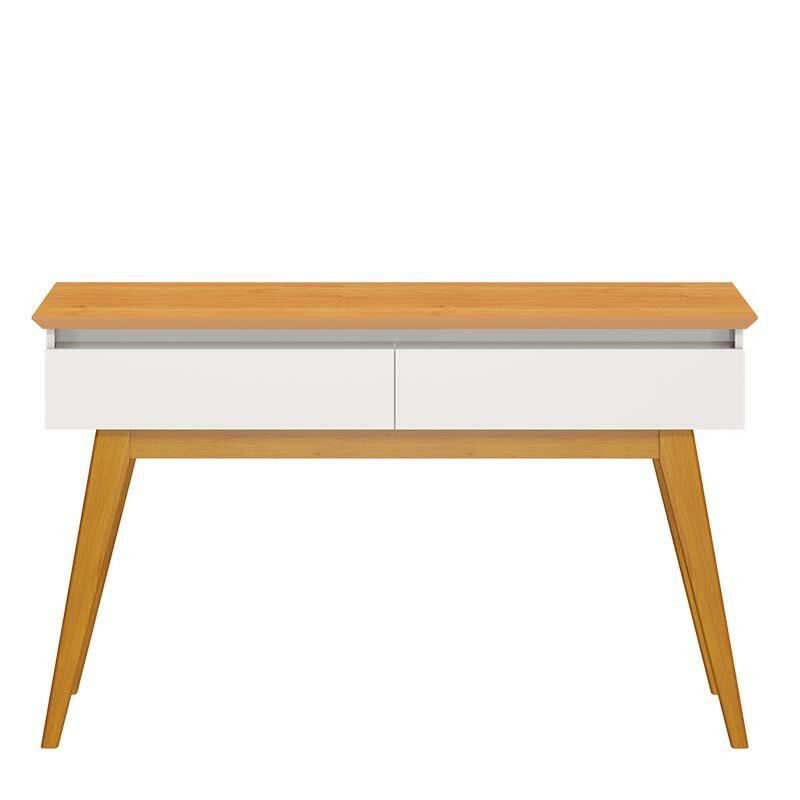 Aparador Para Sala 2 Gavetas 136cm Classic Imcal Off White/Nature