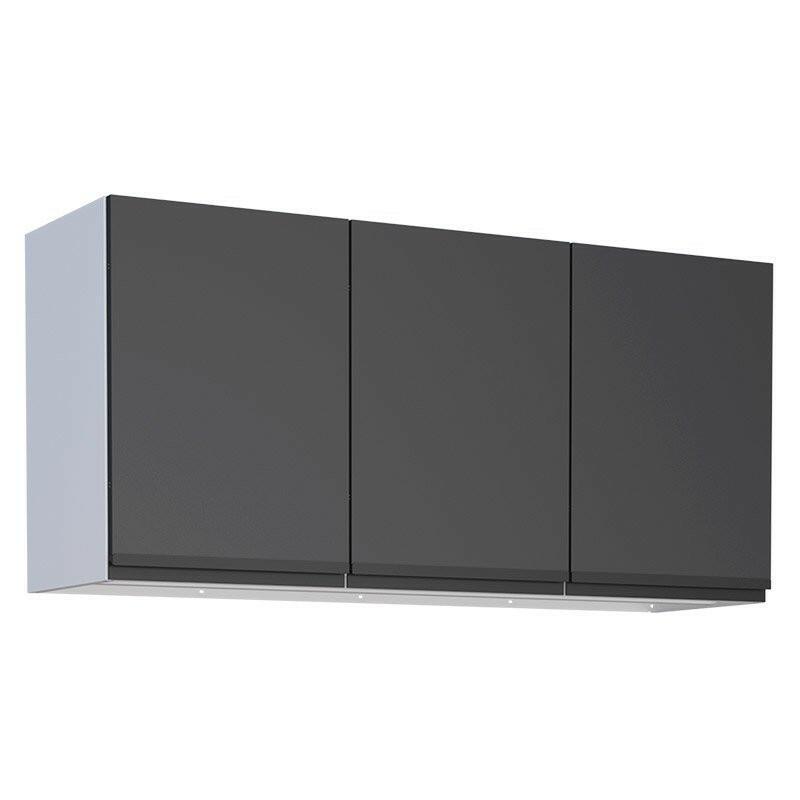Armário Aéreo Aço 3 Portas Cozinha Gaia 120cm Cozimax Branco