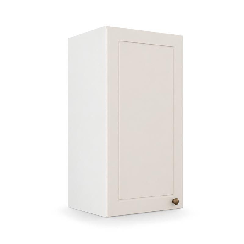 Módulo Armário Aéreo 30x68x34cm 1 Porta 100% MDF Cozinha Provence Robel Branco/Off White Matte
