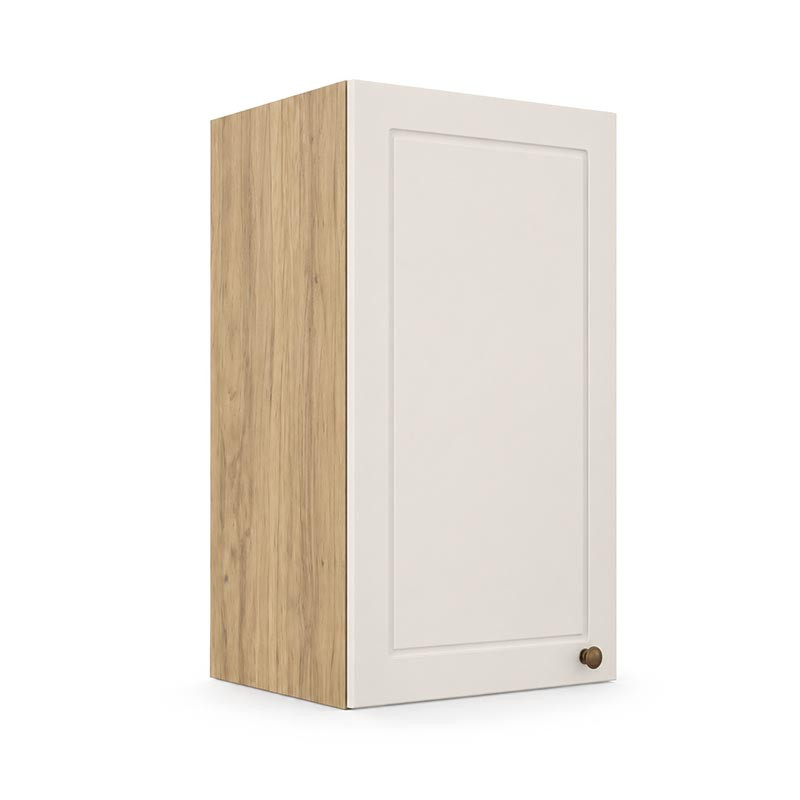 Módulo Armário Aéreo 35x68x34cm 1 Porta 100% MDF Cozinha Provence Robel Hanover/Off White Matte