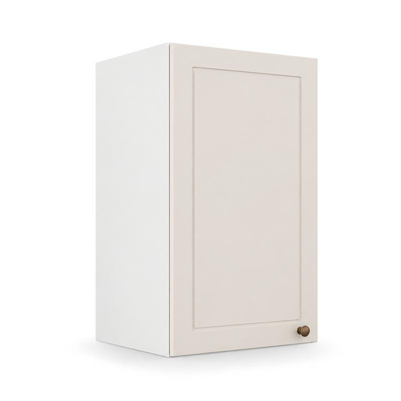 Módulo Armário Aéreo 40x68x34cm 1 Porta 100% MDF Cozinha Provence Robel Branco/Off White Matte