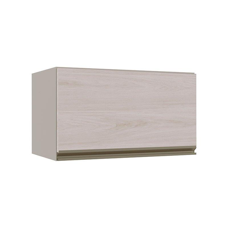 Módulo Armário Aéreo 60cm Porta Basculante 100% MDF Cozinha Modulada Gold Robel Fendi/Aspen