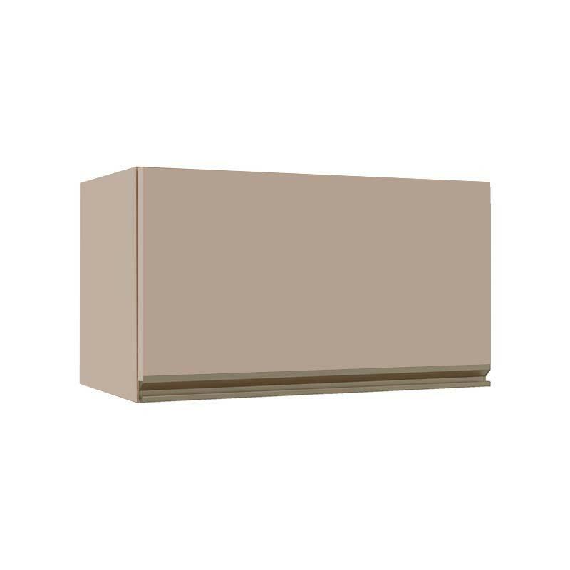 Módulo Armário Aéreo 60cm Porta Basculante 100% MDF Cozinha Modulada Gold J Robel Fendi/Fendi Matte