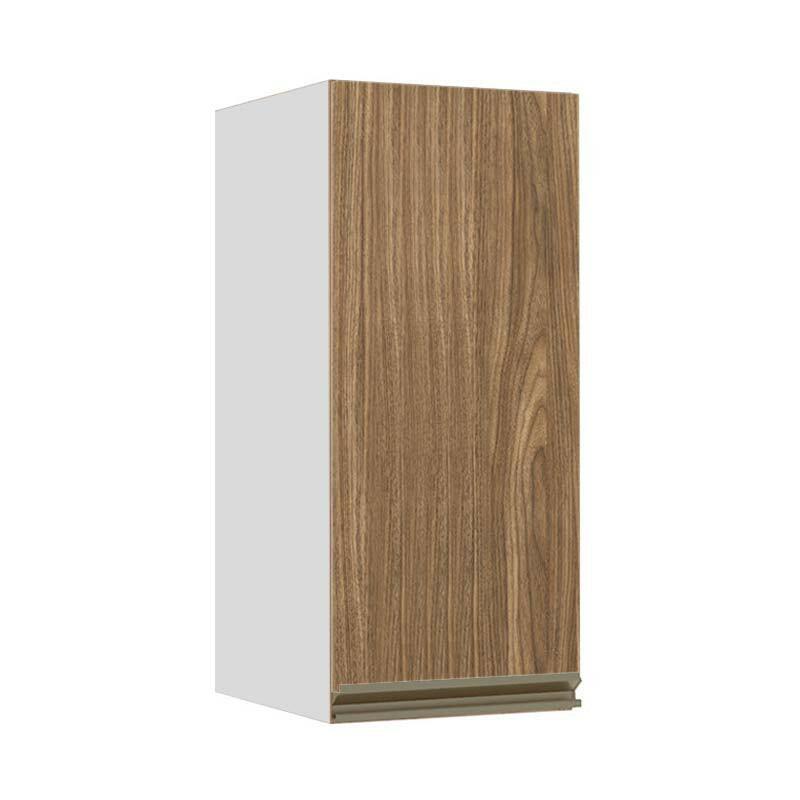 Módulo Armário Aéreo 68x30x34 1 Porta 100% MDF Cozinha Modulada Gold J Robel Branco/Amendoeira BP Módulo Armário Aéreo 68x30x34 1 Porta 100% MDF Cozinha Modulada Gold J Robel Branco/Amendoeira BP