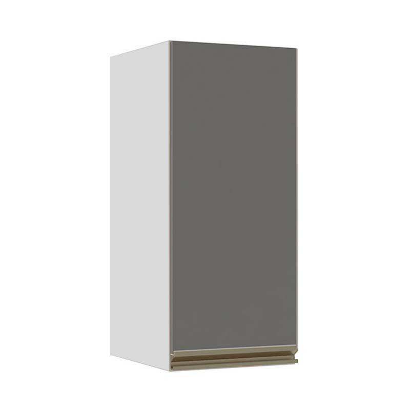 Módulo Armário Aéreo 68x30x34 1 Porta 100% MDF Cozinha Modulada Gold J Robel Branco/Cinza Matte Módulo Armário Aéreo 68x30x34 1 Porta 100% MDF Cozinha Modulada Gold J Robel Branco/Cinza Matte
