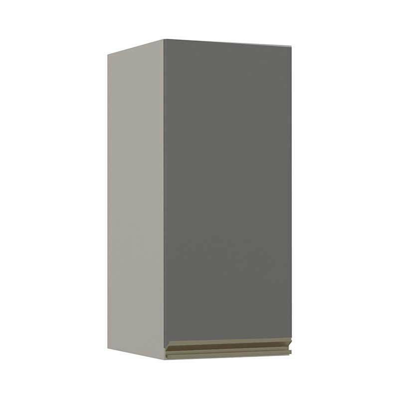 Módulo Armário Aéreo 68x30 1 Porta 100% MDF Cozinha Modulada Gold Robel Fendi/Cinza