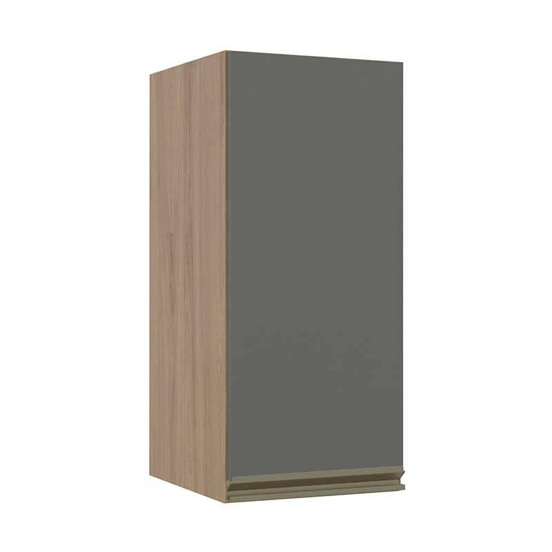 Módulo Armário Aéreo 68x30 1 Porta 100% MDF Cozinha Modulada Gold Robel Hanover/Cinza
