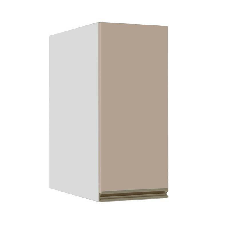 Módulo Armário Aéreo 68x30x56cm 1 Porta 100% MDF Cozinha Modulada Gold J Robel Branco/Fendi Matte