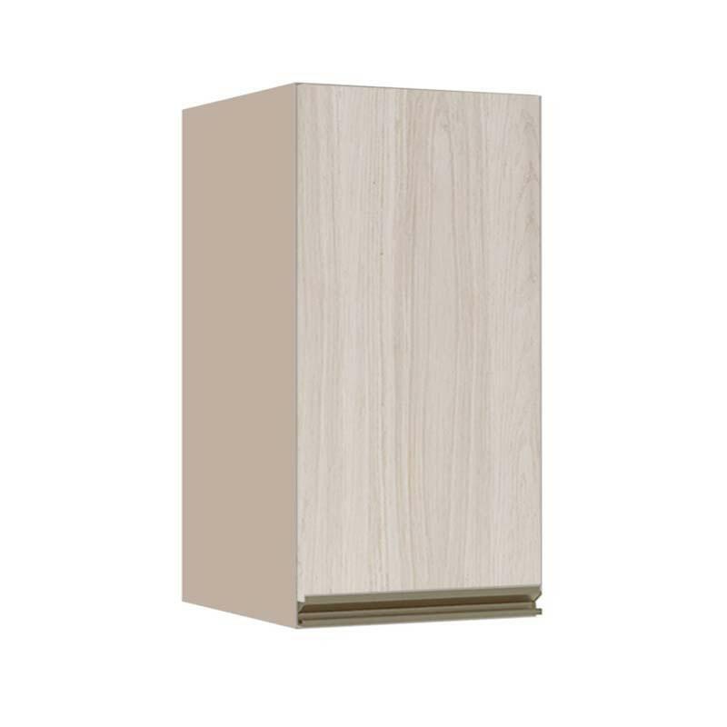Módulo Armário Aéreo 68x35x34 1 Porta 100% MDF Cozinha Modulada Gold J Robel Fendi/Aspen