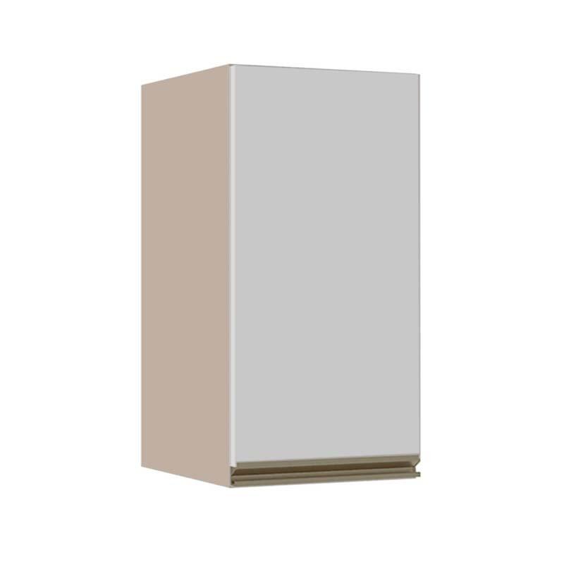 Módulo Armário Aéreo 68x35x34 1 Porta 100% MDF Cozinha Modulada Gold J Robel Fendi/Branco Matte