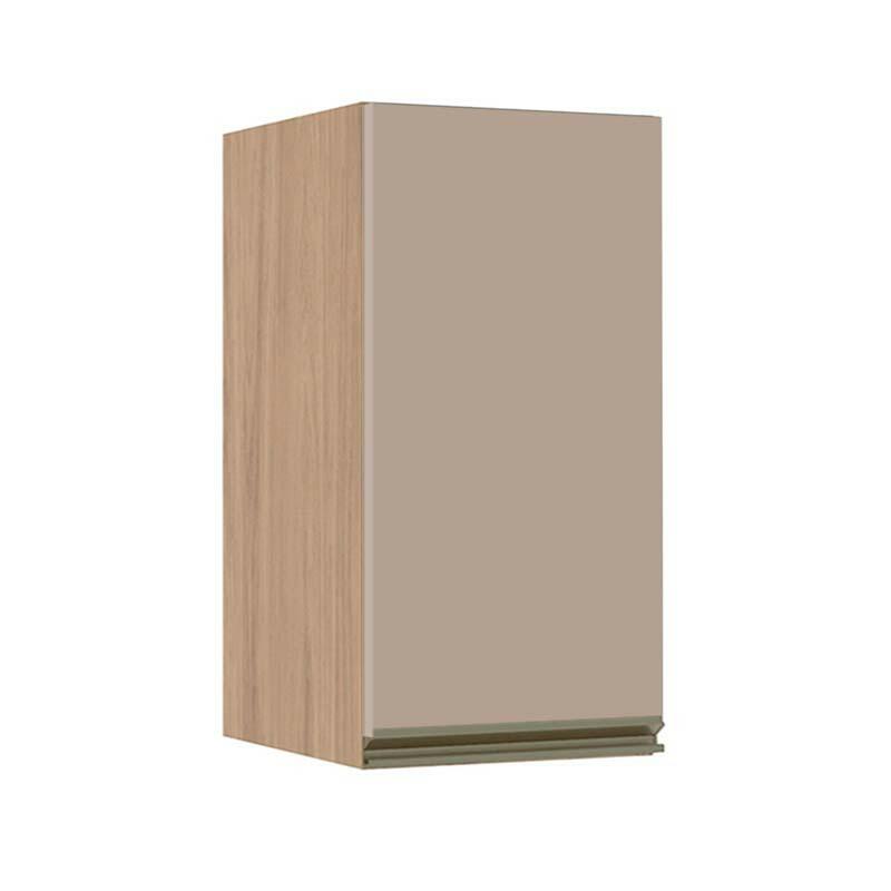 Módulo Armário Aéreo 68x35x34cm 1 Porta 100% MDF Cozinha Modulada Gold J Robel Hanover/Fendi Matte