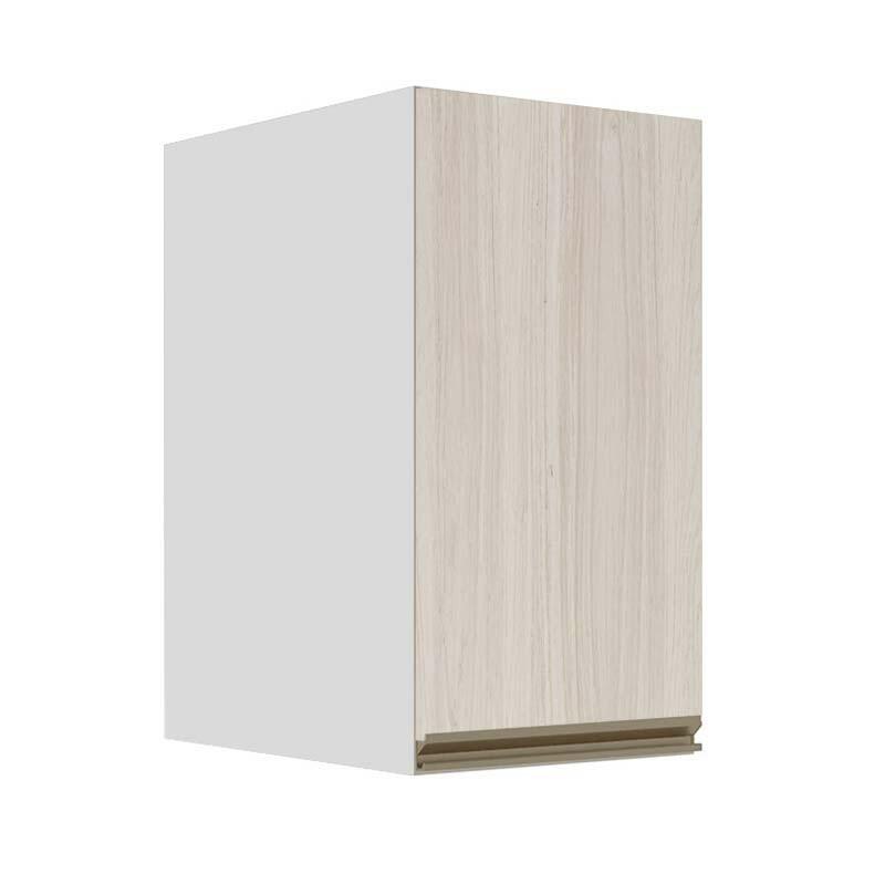 Módulo Armário Aéreo 68x35x56cm 1 Porta 100% MDF Cozinha Modulada Gold J Robel Branco/Aspen