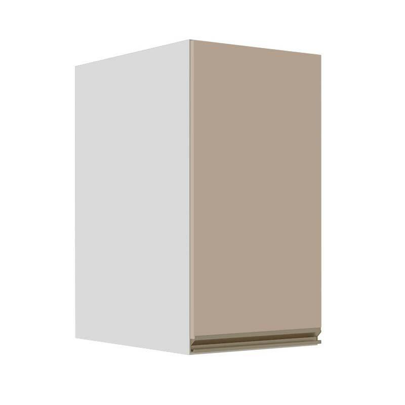 Módulo Armário Aéreo 68x35x56cm 1 Porta 100% MDF Cozinha Modulada Gold J Robel Branco/Fendi Matte