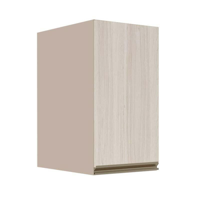 Módulo Armário Aéreo 68x35x56cm 1 Porta 100% MDF Cozinha Modulada Gold J Robel Fendi/Aspen