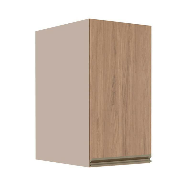 Módulo Armário Aéreo 68x35x56cm 1 Porta 100% MDF Cozinha Modulada Gold J Robel Fendi/Hanover