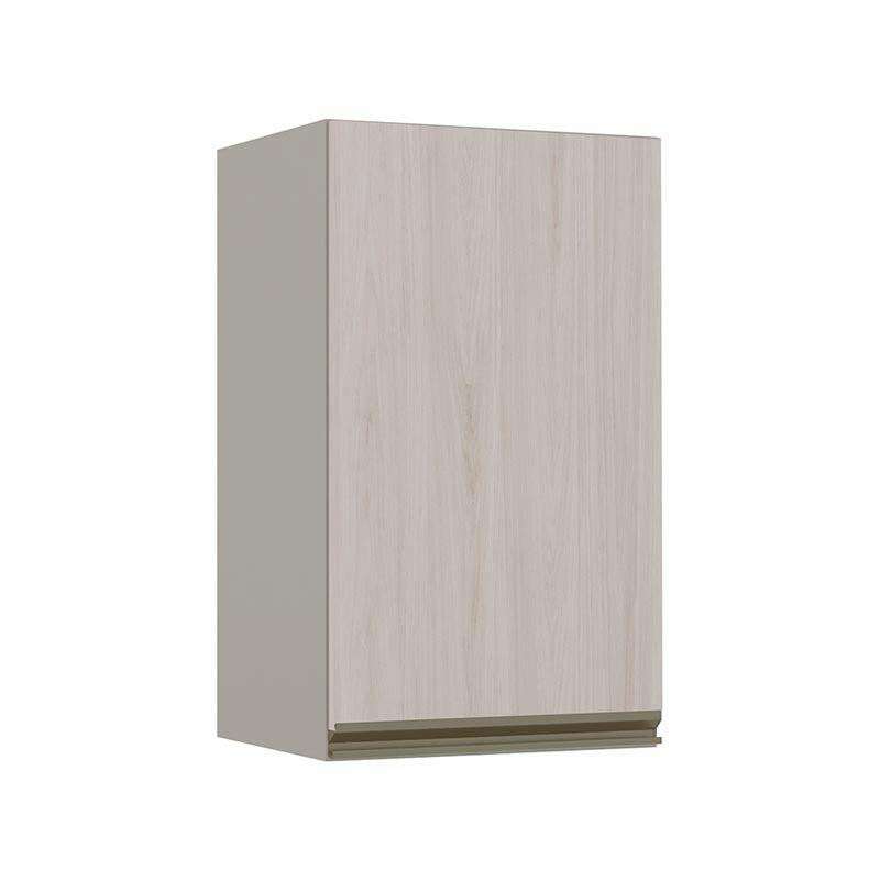 Módulo Armário Aéreo 68x40 1 Porta 100% MDF Cozinha Modulada Gold Robel Fendi/Aspen