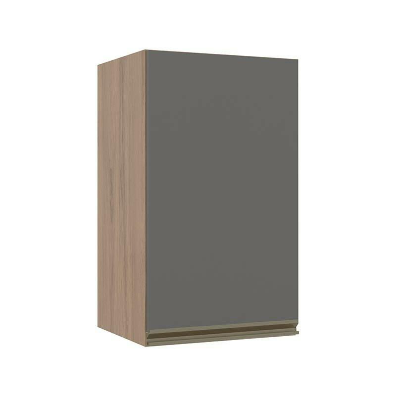 Módulo Armário Aéreo 68x40 1 Porta 100% MDF Cozinha Modulada Gold Robel Hanover/Cinza
