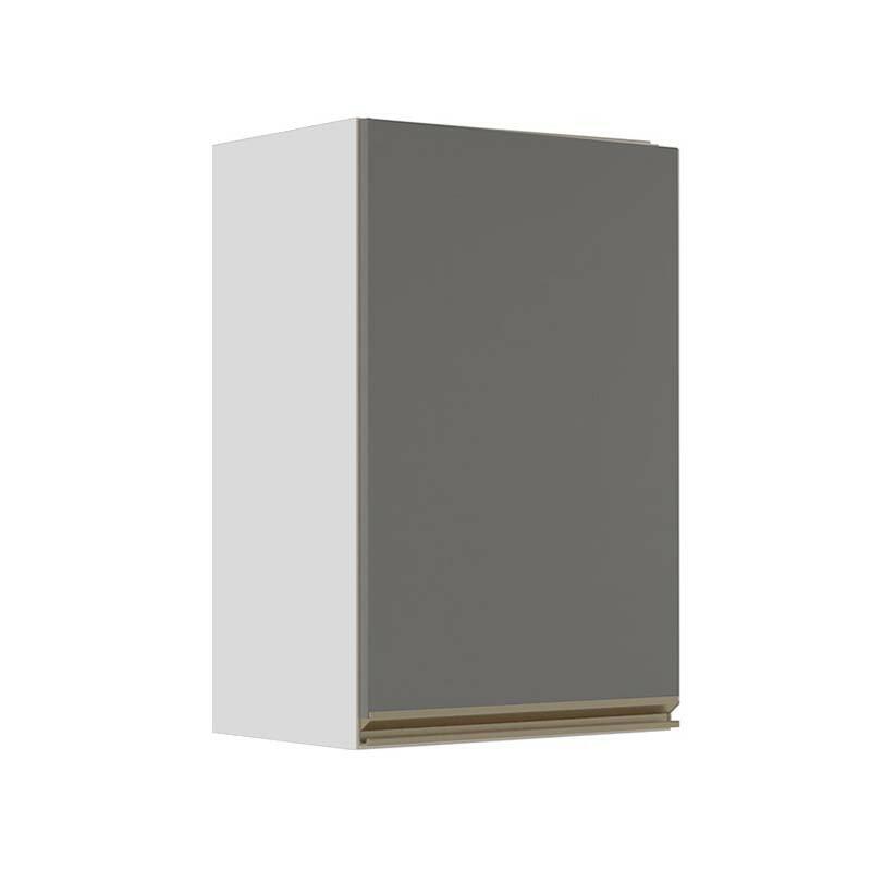 Módulo Armário Aéreo 68x40x34cm 1 Porta 100% MDF Cozinha Modulada Gold J Robel Branco/Cinza Matte Módulo Armário Aéreo 68x40x34cm 1 Porta 100% MDF Cozinha Modulada Gold J Robel Branco/Cinza Matte