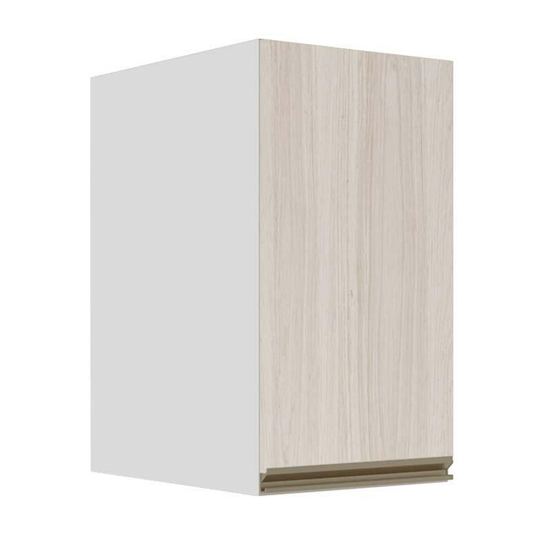 Módulo Armário Aéreo 68x40x56cm 1 Porta 100% MDF Cozinha Modulada Gold J Robel Branco/Aspen