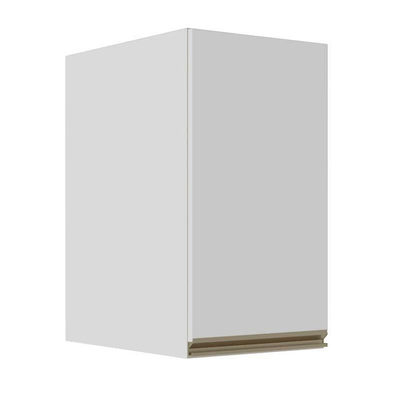 Módulo Armário Aéreo 68x40x56cm 1 Porta 100% MDF Cozinha Modulada Gold J Robel Branco/Branco Matte