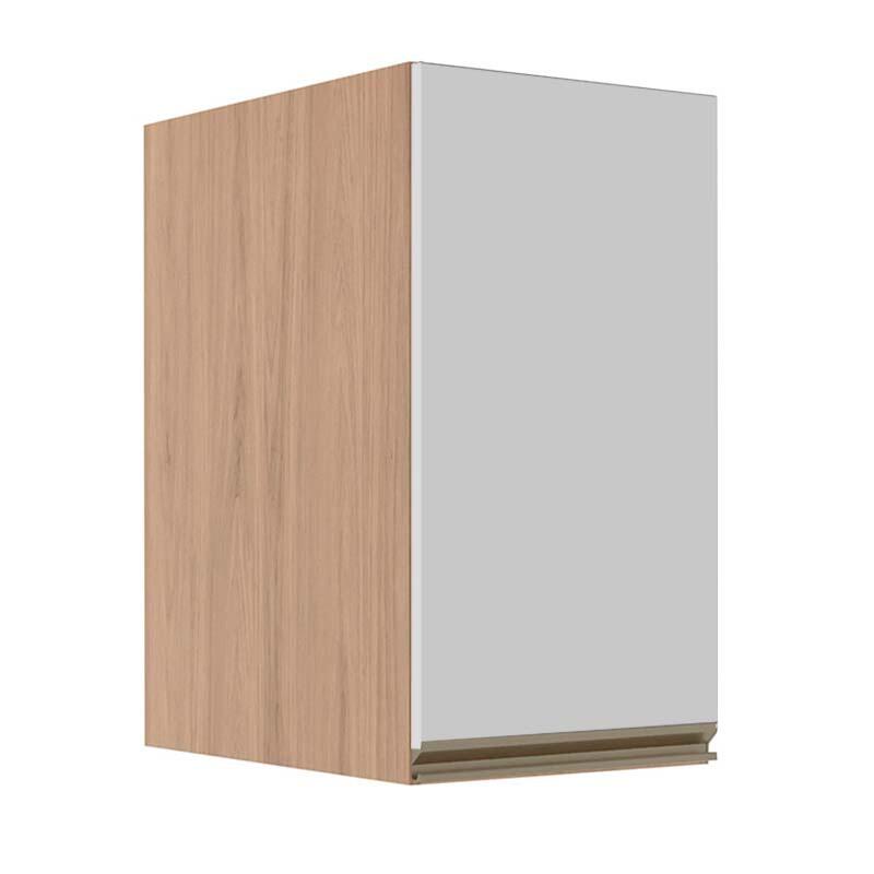 Módulo Armário Aéreo 68x40x56cm 1 Porta 100% MDF Cozinha Modulada Gold J Robel Hanover/Branco Matte