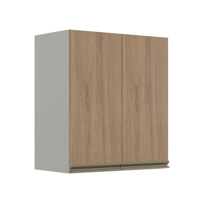 Módulo Armário Aéreo 68x60 2 Portas 100% MDF Cozinha Modulada Gold Robel Fendi/Hanover