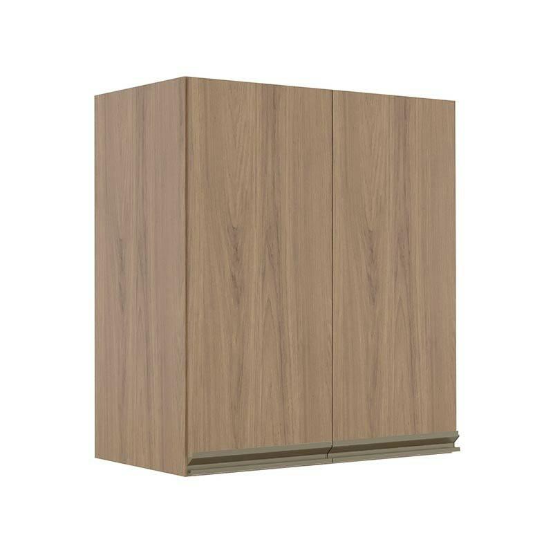 Módulo Armário Aéreo 68x60 2 Portas 100% MDF Cozinha Modulada Gold Robel Hanover/Hanover