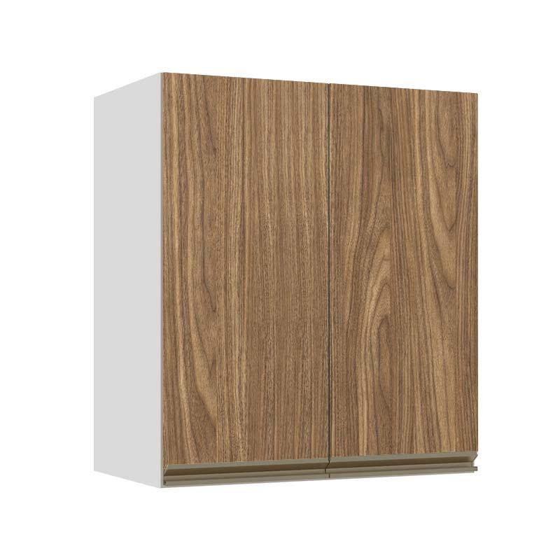 Módulo Armário Aéreo 68x60x34cm 2 Portas 100% MDF Cozinha Modulada Gold J Robel Branco/Amendoeira BP Módulo Armário Aéreo 68x60x34cm 2 Portas 100% MDF Cozinha Modulada Gold J Robel Branco/Amendoeira BP