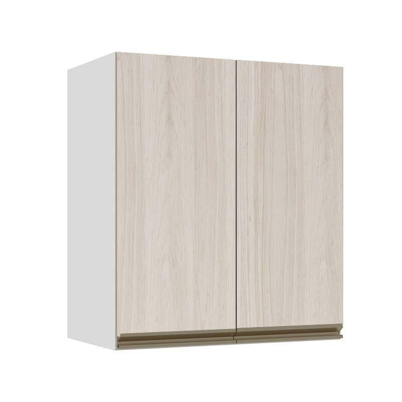 Módulo Armário Aéreo 68x60x34cm 2 Portas 100% MDF Cozinha Modulada Gold J Robel Branco/Aspen Módulo Armário Aéreo 68x60x34cm 2 Portas 100% MDF Cozinha Modulada Gold J Robel Branco/Aspen